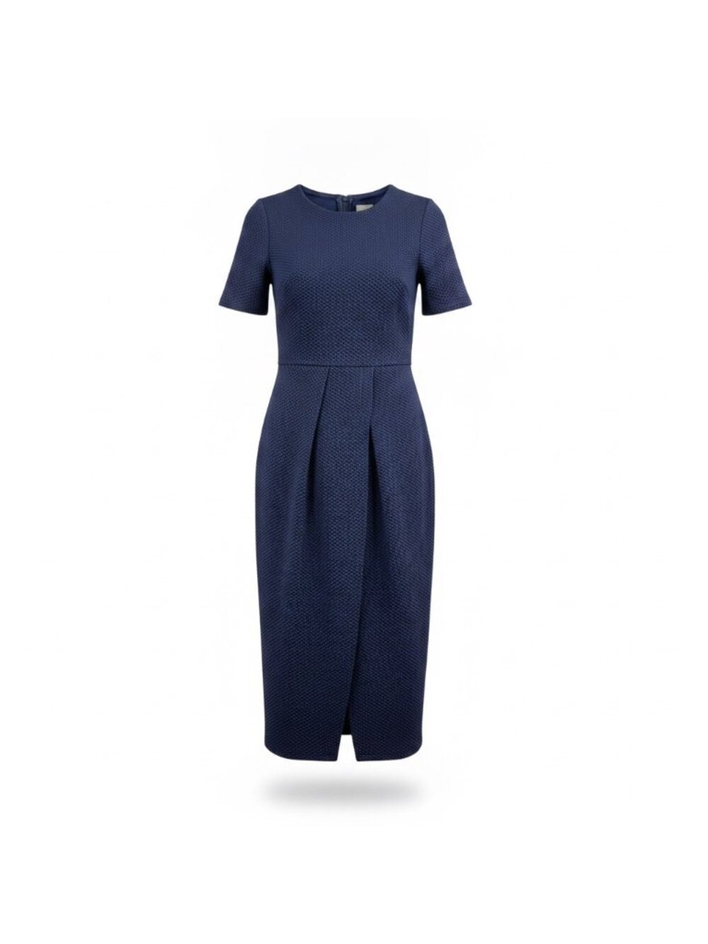 ASOS Womens Navy Textured Midi Dress Size US 6 UK 10 EU 36